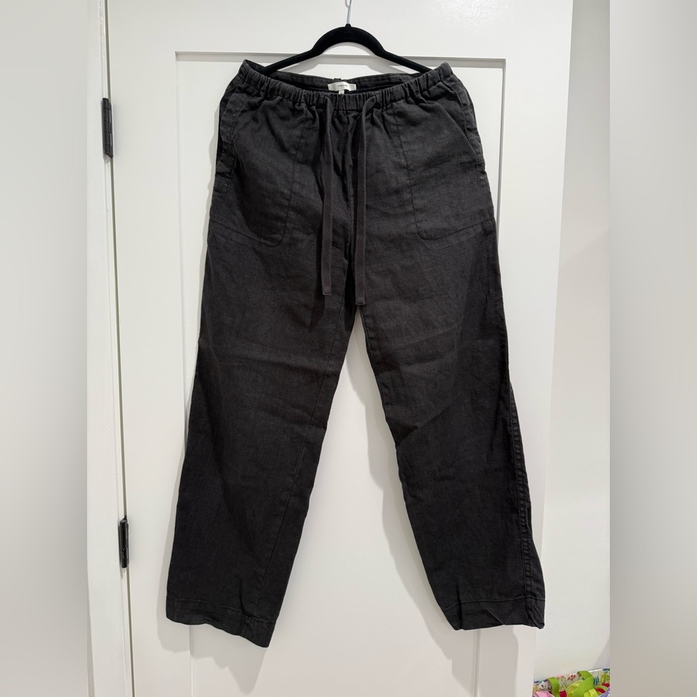 Vince Charcoal Hemp Drawstring Pants Size M